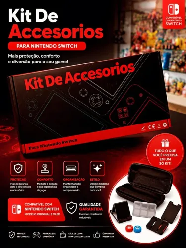 Kit de assessórios para Nintendo Switch OLED 