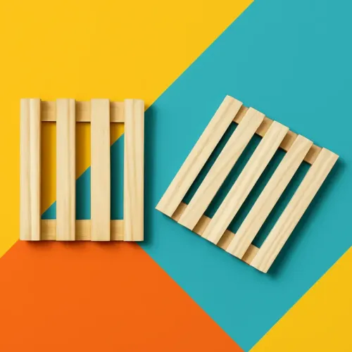 Kit 2 Estrados De Madeira Pinus Base Pallet Multiuso 30x30