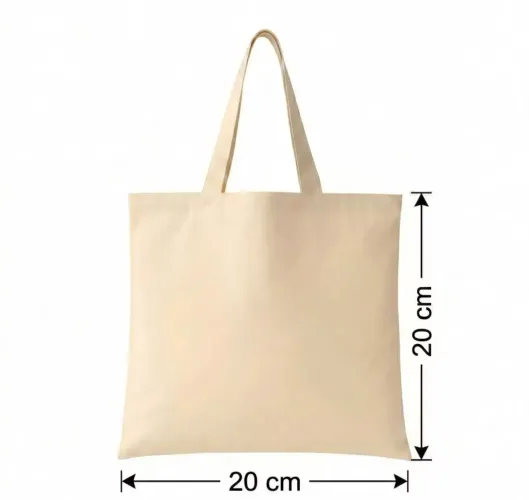 10 sacolas algodão cru 20x20