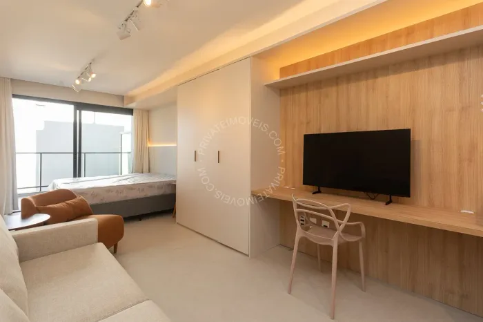 Apartamento Studio mobiliado para alugar no Bom Fim com 1 quarto