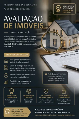 AVALIAÇÃO DE IMÓVEIS | LAUDO TÉCNICO DE AVALIAÇÃO