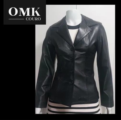 OMK casaco 100% couro