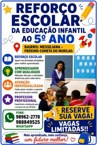 Reforço Escolar: Ensino Reforço Escolar da Educação Infantil ao 5° ano
