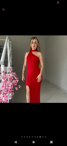 Vestido vermelho longo
