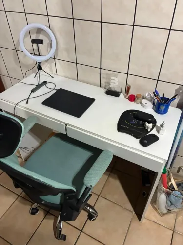 Escrivaninha branca 2 gavetas