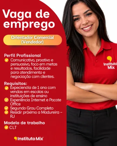 Vendedor COM experiência em cursos