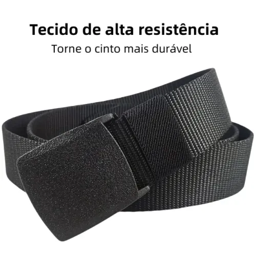 Kit 20 Cintos Nylon Masculino Tático Lona Militar Preto Preto Liso 115cm