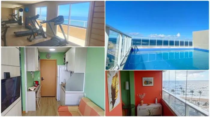 Apartamento Quarto e Sala Mobiliado com Taxas para Locação na Orla da Pituba  Salvador/BA