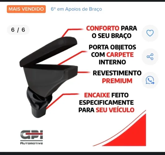 Apoio de braço Onix prisma 