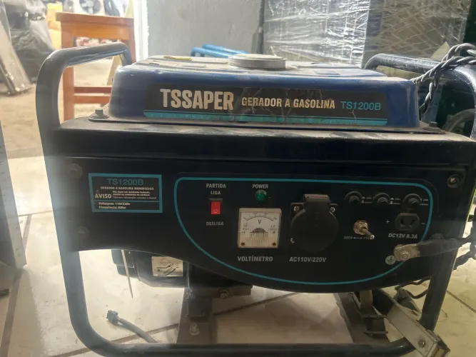 Gerador de Energia a Gasolina Portátil 1,25kva 1250w 4 tempos 2,9hp Tssaper TS1200B