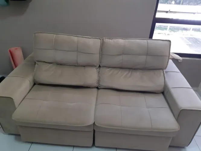 Sofá 3 lugares retrátil e reclinável