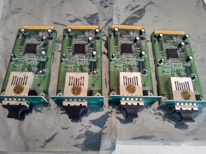 placa rede de fibra óptica pci ( 04 pçs) 