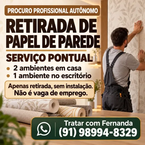 PRECISO DE PROFISSIONAL PARA PAPEL DE PAREDE