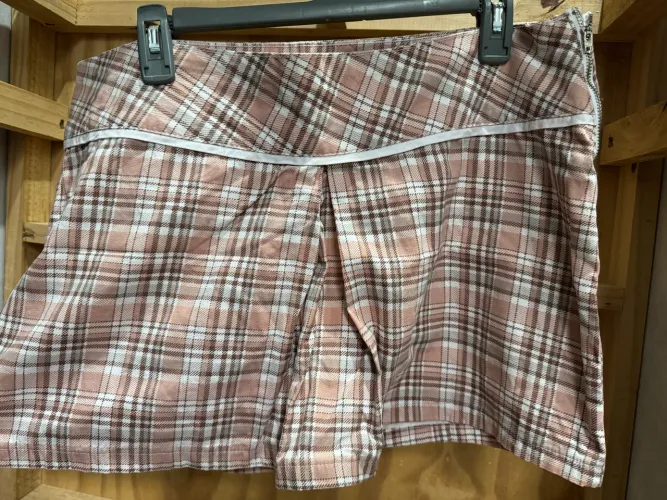 Saia xadrez rosa 46