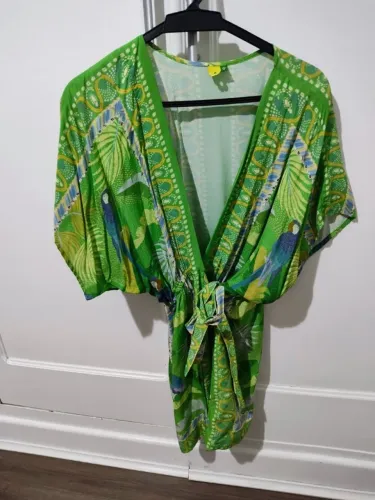 Vestido Farm Estampado Verde Tamanho P