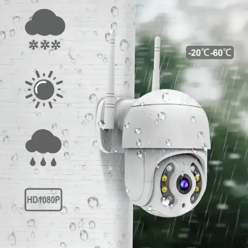 Câmera Ip Externa Interna Wifi 1080p Onvif Icsee Fullhd 360 Inteligente Branca