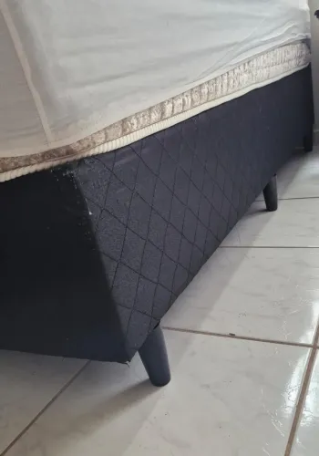 Cama box casal preta