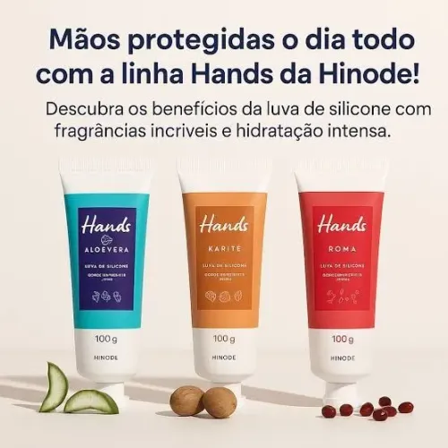 Creme luva de silicone hinode 100g 3 unidades