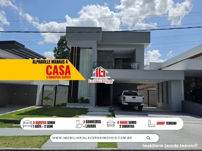 Condomínio Alphaville 4 - Casa Duplex 3 Quartos Sendo 1 Suíte Master com Closet e Varanda