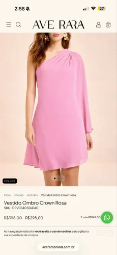 Vestido curto AVE RARA tam 40