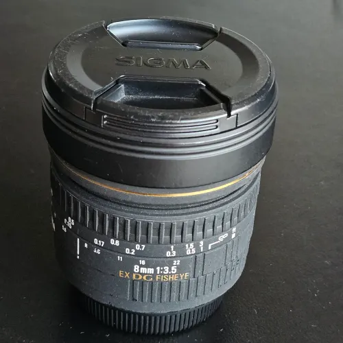 Lente Sigma 8mm fisheye para Canon