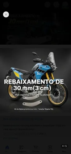 Kit rebaixamento Tenere 700 + Descanso regulável