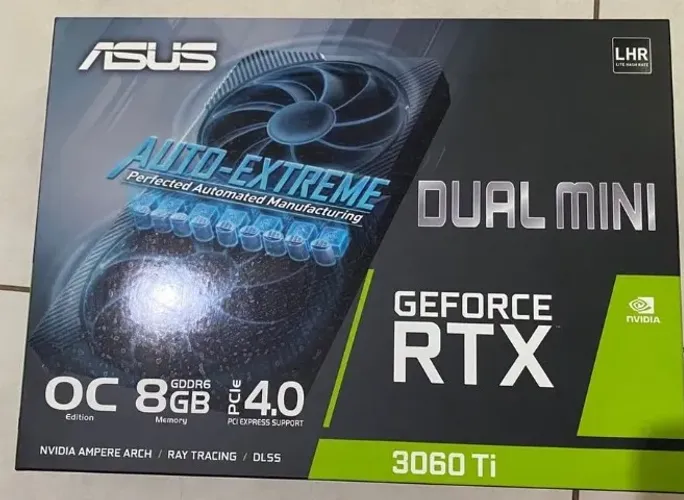 ASUS RTX 3060 TI DUAL OC 8GB GDDR6 RGB ZERADA + GARANTIA ! MELHOR QUE 4060!