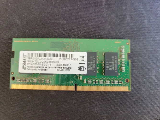 Memória RAM 4GB DDR4 SODIMM notebook