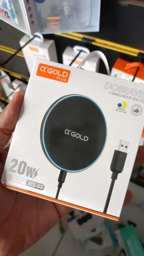 Carregador por indução compatível IOS ou linha S do Samsung
