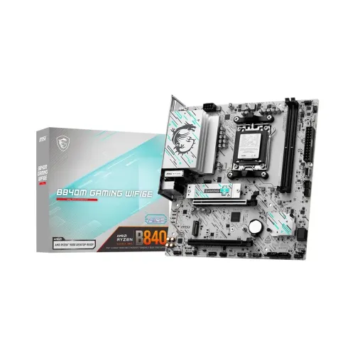 Placa Mãe MSI B840M GAMING WIFI6E, AMD AM5, DDR5, Bluetooth, Branco - B840M GAMING WIFI6E