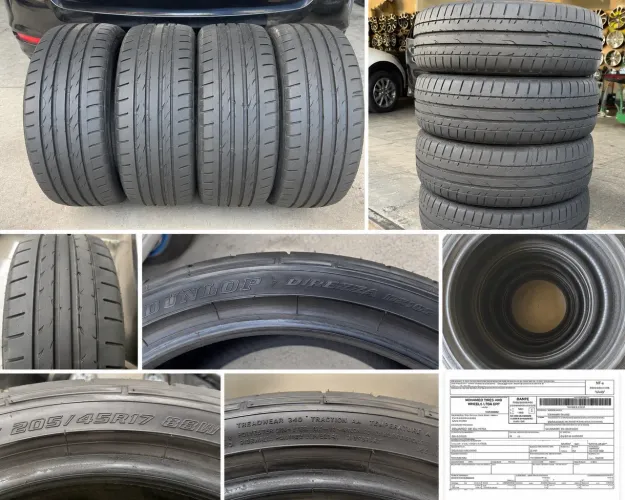 Kit 4 Pneus Dunlop Direzza DZ102 205/45 R17 | Apenas 100 km | NF
