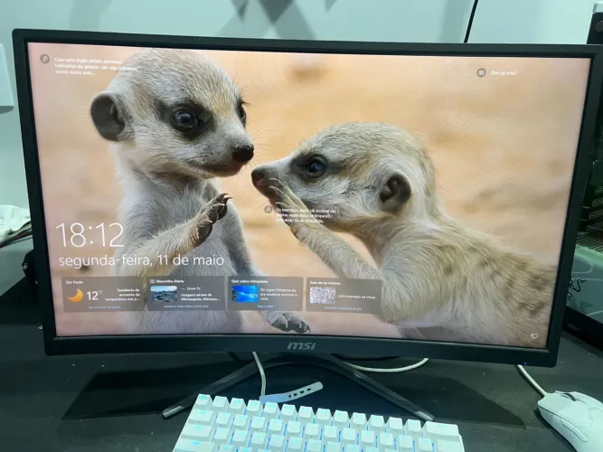 Monitor msi curvo 75hz 24 pegadas