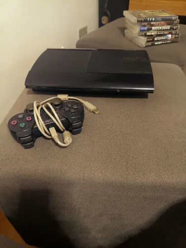 Vídeo game Playstation 3 super slim com 6 jogos