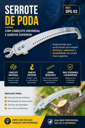 Serra Poda C/ Cabeçote Para Vara De Manobra