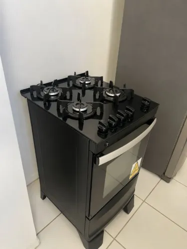 Fogão 4 Bocas Atlas Preto Up Glass Agile (6 meses de uso)<br>