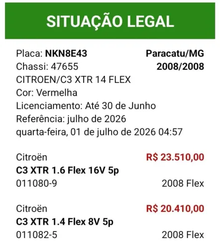 Citroen C3 XTR 1.4 Flex 8V 5P 2008