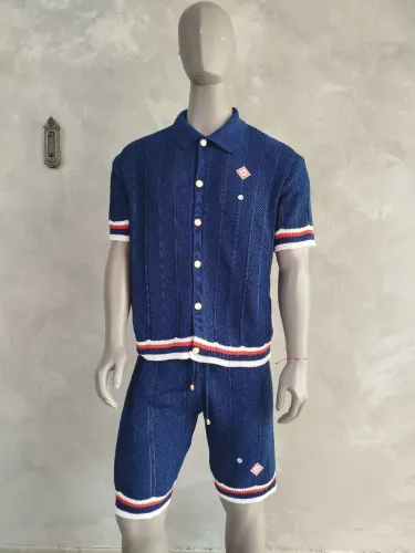 Conjunto tricô casablanca Azul marinho