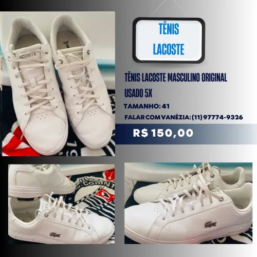 Tênis novo Lacoste masculino 