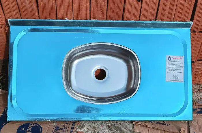 Pia 1m de Inox | Concretada