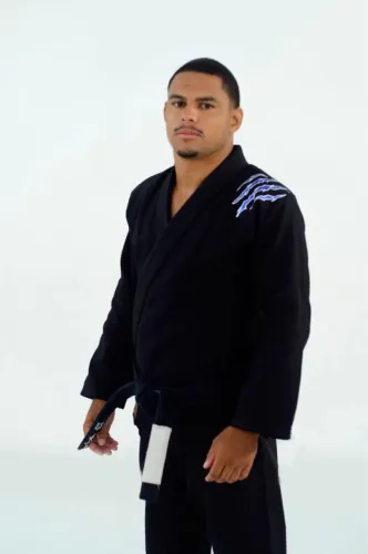 Kimono Trançado Preto Wolf A0, A1, A2 e A3