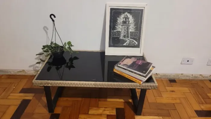 Mesa de centro de vidro temperado