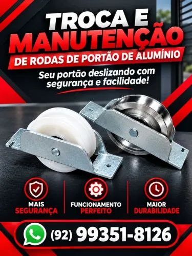 Portão de Alumínio - Roldana