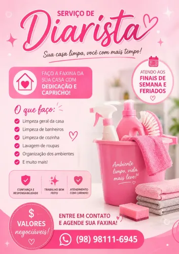 Diarista aos finais de semana