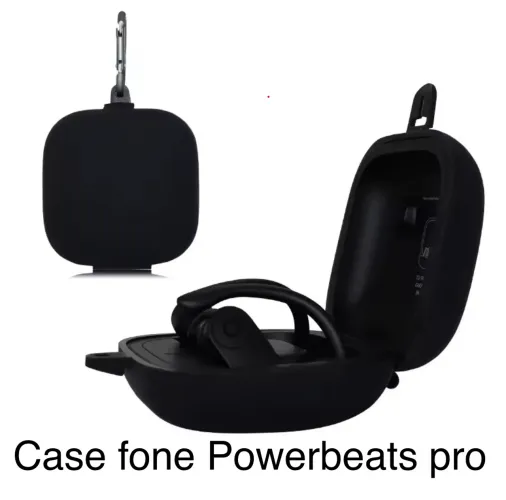 Capa Case Silicone Do Fone Beats Powerbeats Pro - Proteção Anti-Impacto Preta