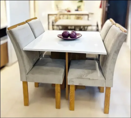 Mesa Cel Salinas 4 Cadeiras 120x80 - Novo e embalado!!