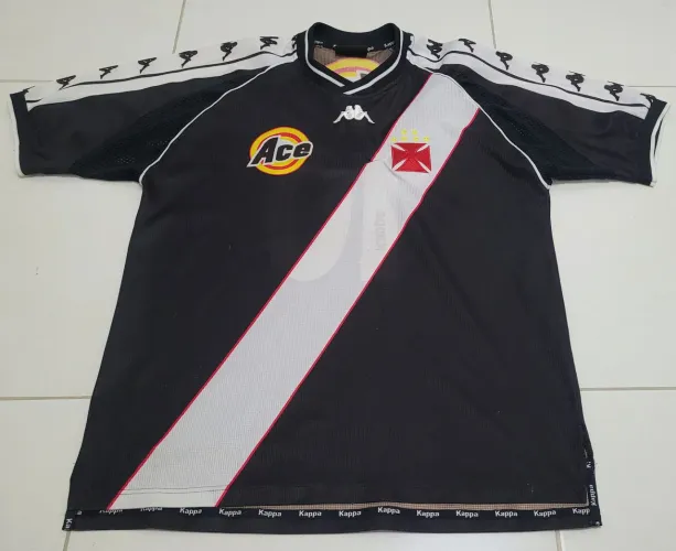 Camisa original Vasco Kappa ace preta G #10 Edmundo