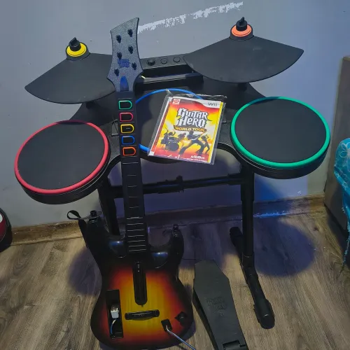 Bateria e Guitarra world tour para Nintendo Wi.