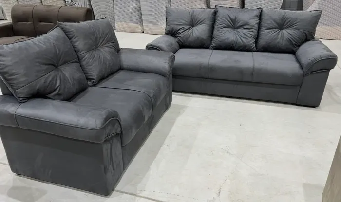 Sofá 2 e 3 Lugares Cinza NOVO DIRETO DA FABRICA