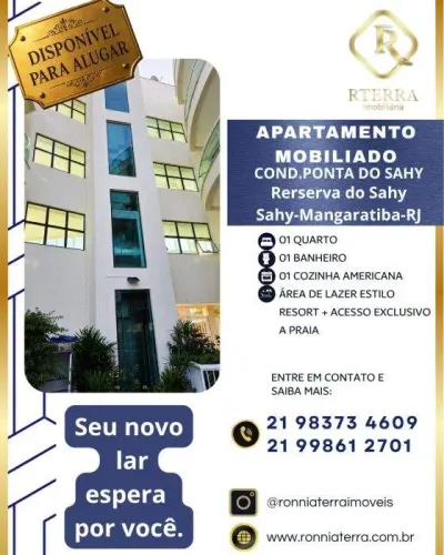 APARTAMENTO 1QUARTO MOBILIADO - COND.PONTA DO SAHY