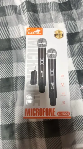 Kit 2 Microfones Dinâmicos Profissionais - ELETROMEX - EL-5006